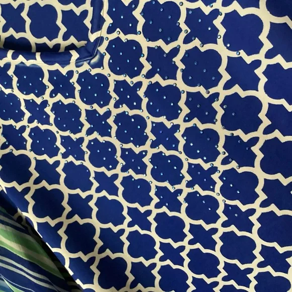 JM Collection Womens pullover V-neck Blouse beaded Size Large Adjustable - Picture 9 of 15